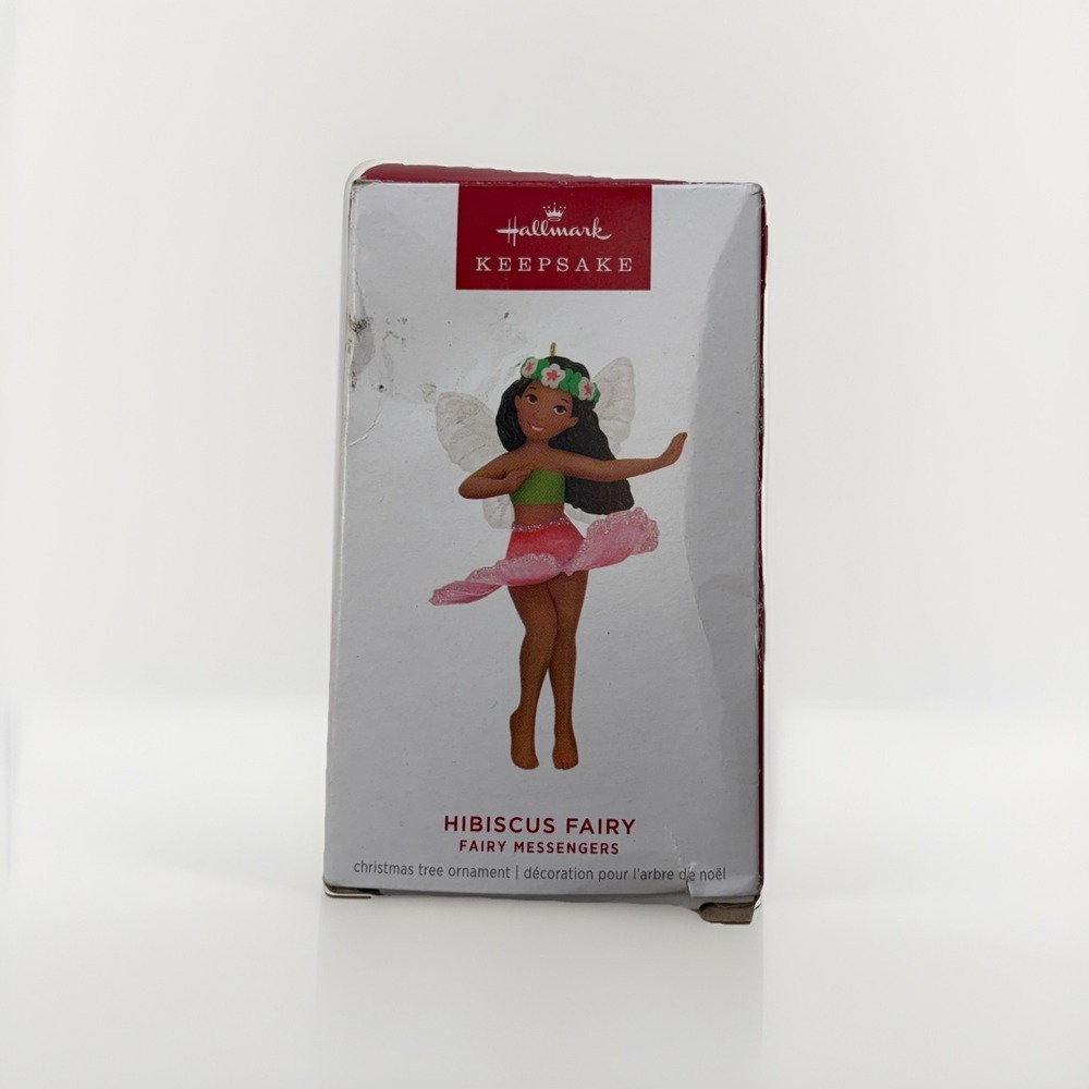 HIBISCUS FAIRY ~ FAIRY MESSENGERS ~ 2024 Hallmark Keepsake Ornament New W Bx Dmg